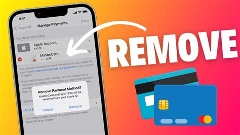 Removing a payment method 